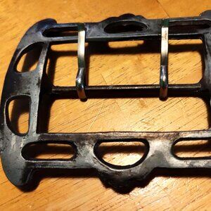 Vintage 1960s Accurate Pewter Double Prong Belt Buckle – Stamped E194 SHIPS FREE